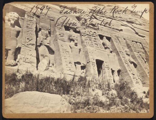 Francis Frith, Facade of the Rock Temple.  Abou Simbel