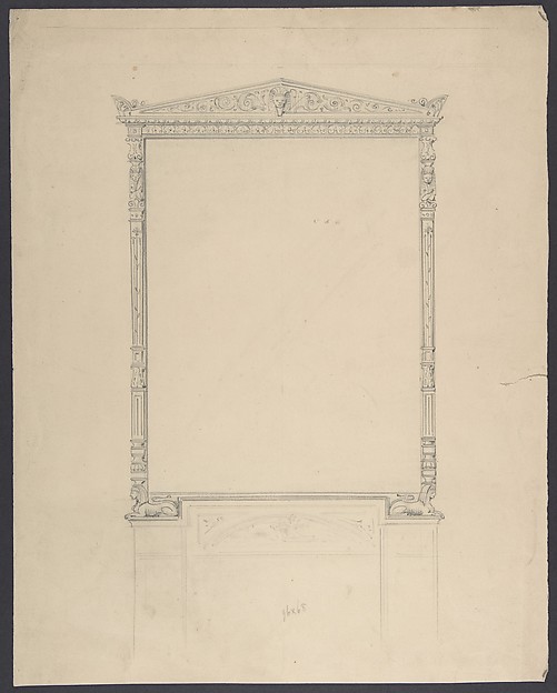 Anonymous, French, 19th century, Design for an Over-Mantle Mirror Frame