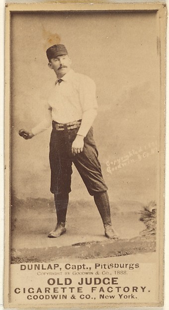 Goodwin & Company, Fred "Sure Shot" Dunlap, Captain, Pittsburgh, from the Old Judge series (N172) for Old Judge Cigarettes