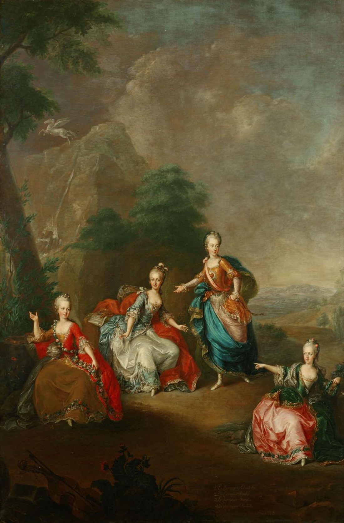 Martin van Meytens, Performance of the opera by Gluck, Il Parnaso Confuso at Schoenbrunn Palace on 24th January 1765