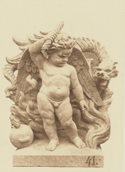 Édouard Baldus, ["Le Feu", Sculpture by Henri-Frédéric Iselin, Decoration of the Louvre, Paris]