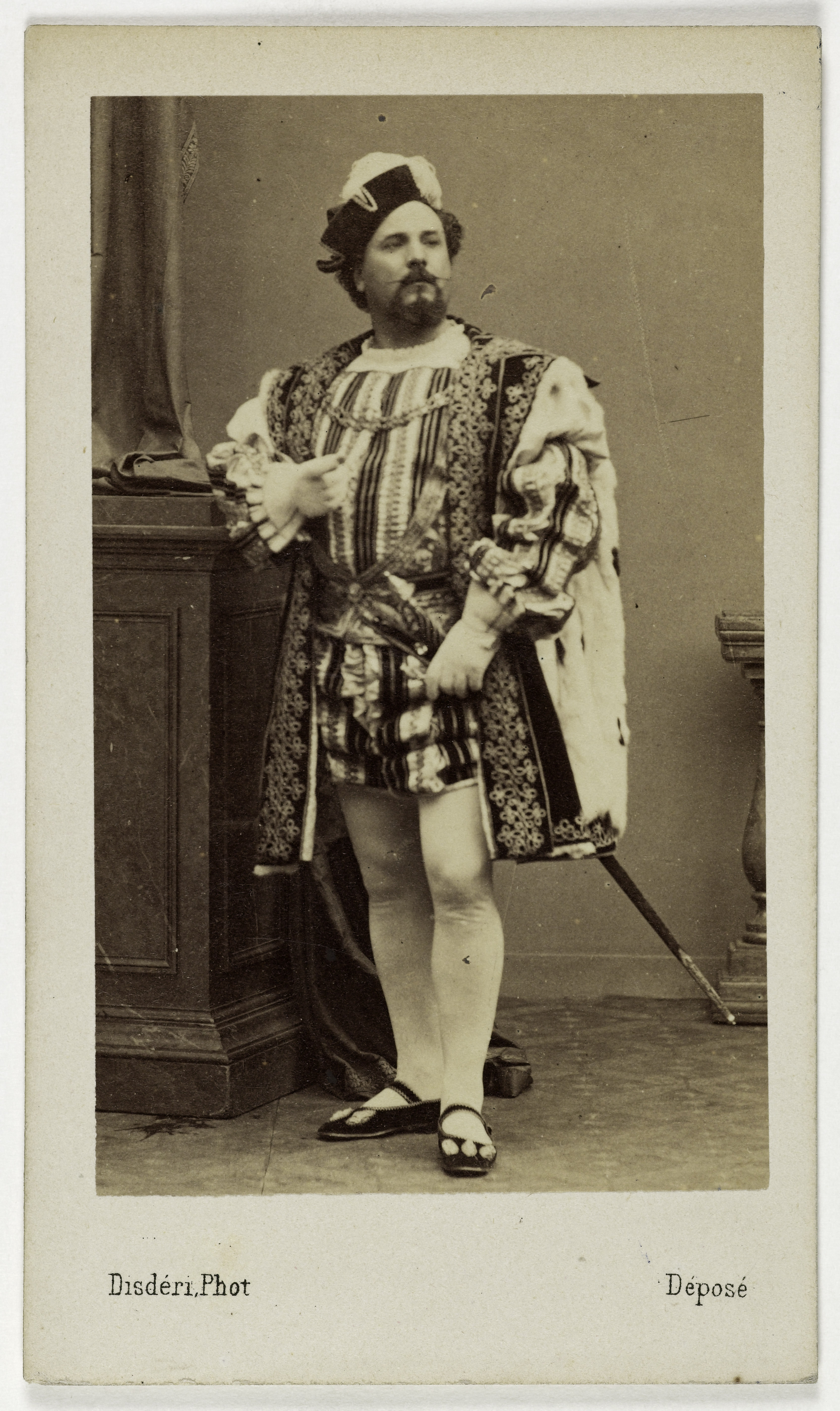 André-Adolphe-Eugène Disdéri, Portrait de Louis Gueymard, (1822-1880), ténor