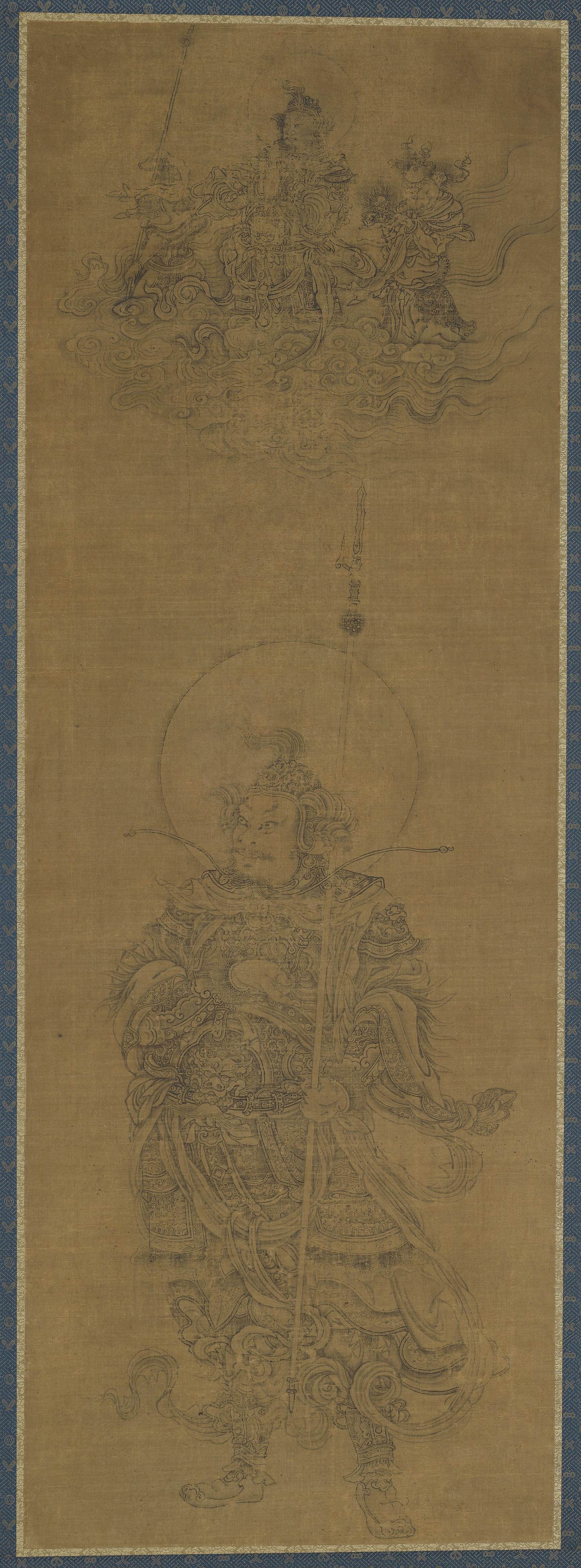 Formerly attributed to Wu Daozi, Portrait of a Deva King 提婆王圖