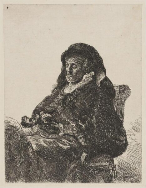 Unknown, The Artist's mother in widow's dress and black gloves