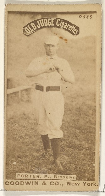 Goodwin & Company, Porter, Pitcher, Brooklyn, from the Old Judge series (N172) for Old Judge Cigarettes