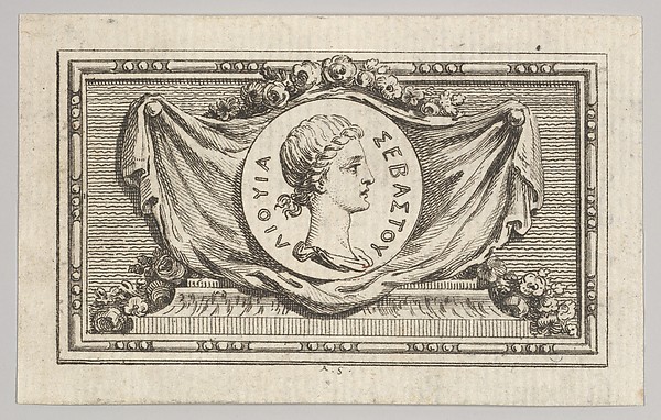 Augustin de Saint-Aubin, Medal with Portrait of Livy in the 5th Book, from Tibère ou les six premiers livres es Annales de Tacite Traduits par M. l'abbé de la Bléterie Professeur d'Eloquence au Collège Royal et de l'Académie Royale des Inscriptions et Belles-lettres. A Paris de l'Imprimerie Royale