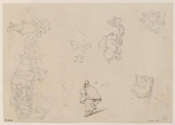 George Chinnery, Sketches of Chinese figures and animals