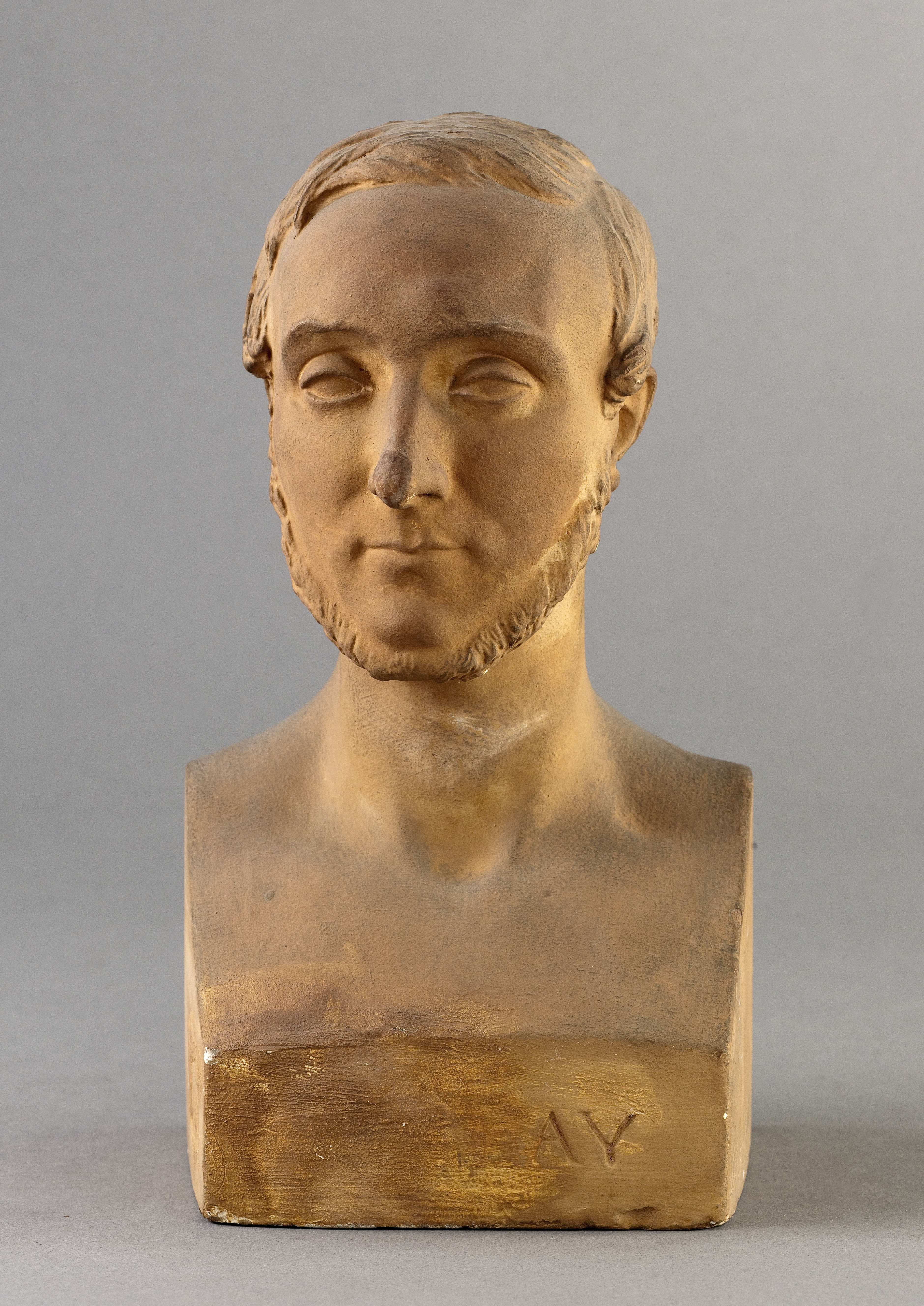 Jean Pierre Dantan, Portrait sérieux du musicien, corniste Jacques-François Gallay (1795-1864).