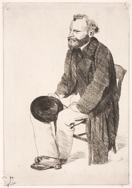 Edgar Degas, Manet, siddende, vendt mod venstre