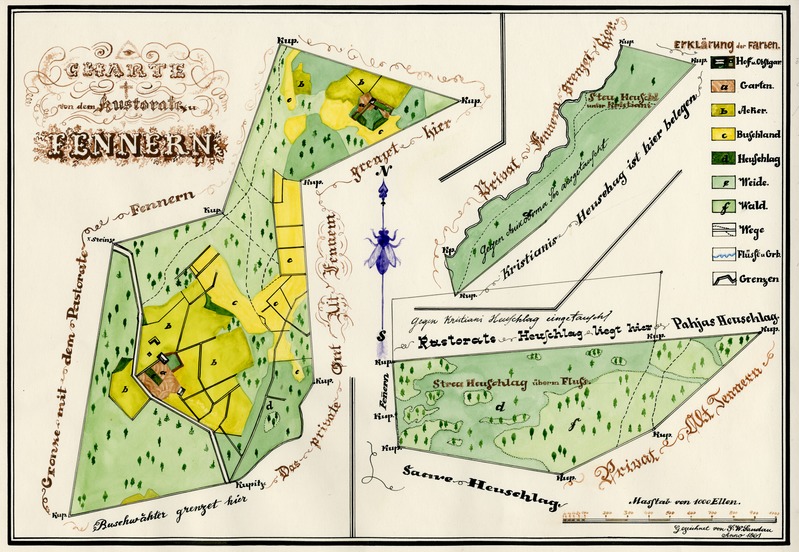 Omar (autor) Volmer, Figure, plot plan in Vändra, Jannsen home