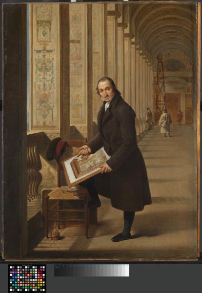 Joseph Ducq, Portrait of Joseph-Charles de Meulemeester in the Loggia of the Vatican