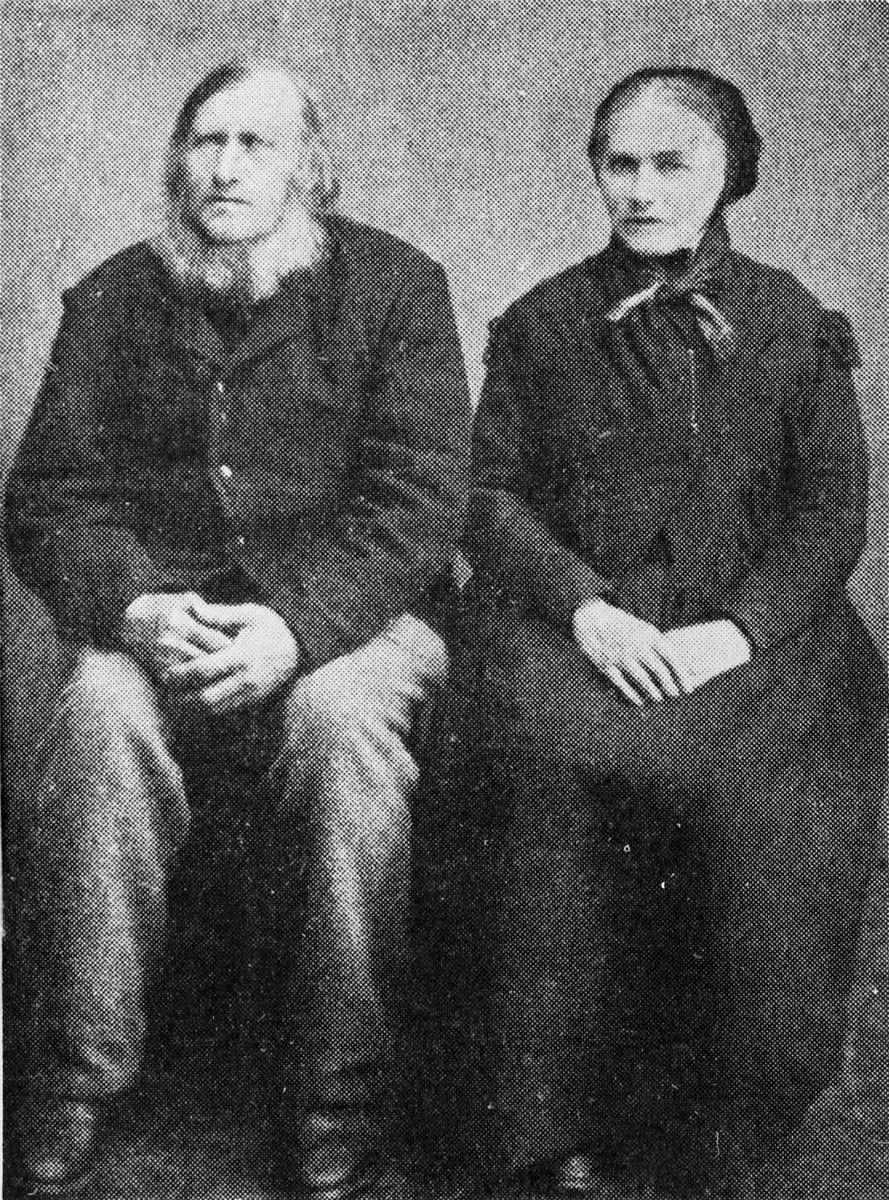 Rachel Haarseth, Ektepar, klær. Peter Andreas Irgens og hustru, begge fra Os i Østerdalen