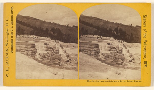 William Henry Jackson, Hot Springs, on Gardiner's River, Lower Basins.