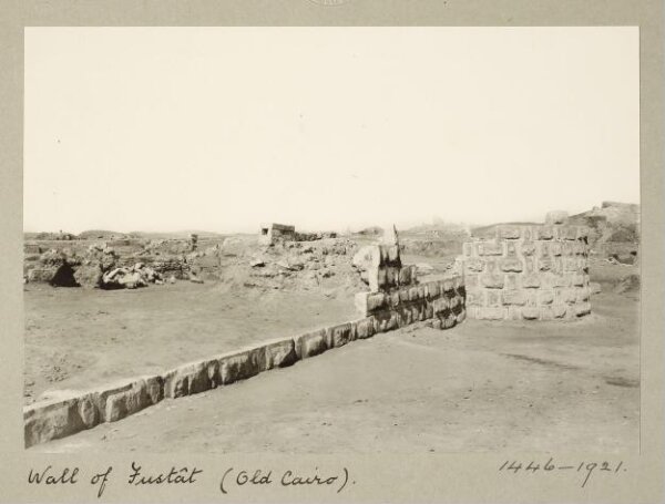 K.A.C. Creswell, Remains of the wall in Fustat, Cairo