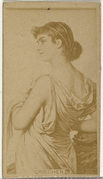 W. Duke, Sons & Co., Griechen, from the Actors and Actresses series (N145-8) issued by Duke Sons & Co. to promote Duke Cigarettes