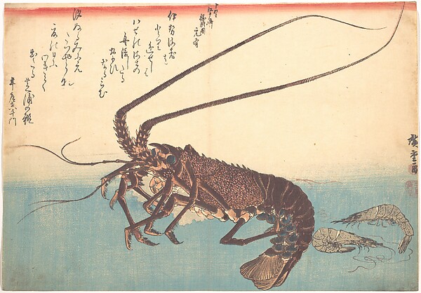 Utagawa Hiroshige, Ise-ebi and Shiba-ebi, from the series Uozukushi (Every Variety of Fish)