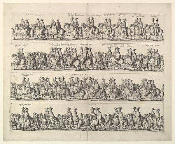 Wenceslaus Hollar, Coronation Procession of Charles II Through London (from John Ogilby's "The Entertainment of...Charles II," London, 1662)
