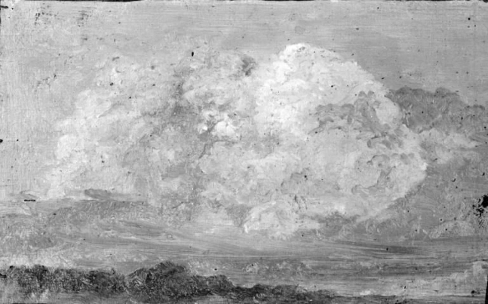 Lorenz Frølich, Hvid og rosa sky på lyseblå himmel