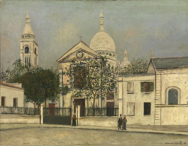 Maurice Utrillo, Saint Peter Church and the Holy Hart in Paris