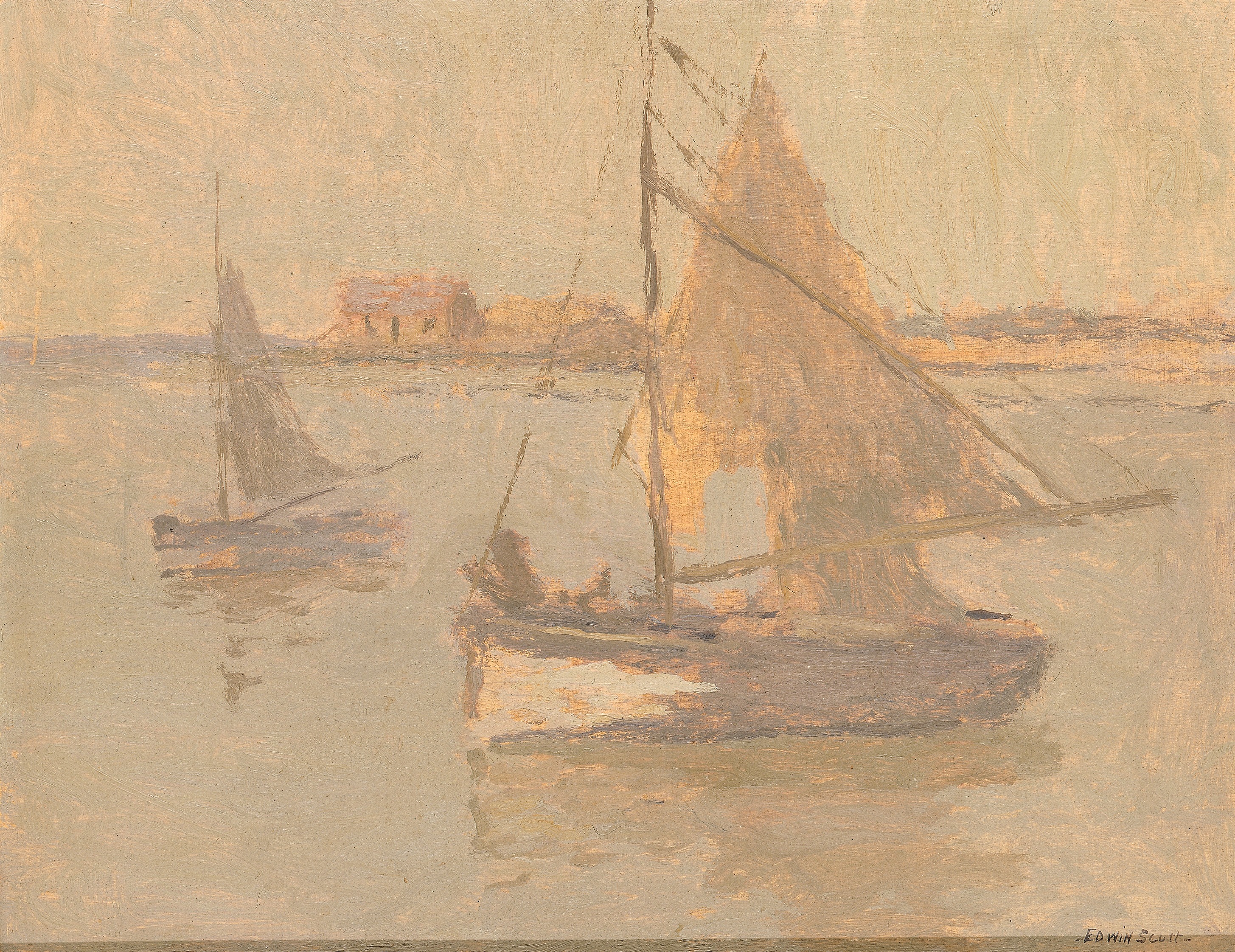Frank Edwin Scott, Honfleur Fishing Boats no. 1
