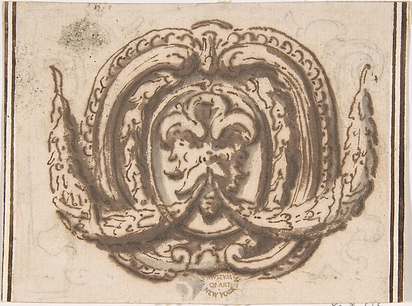 Anonymous, Italian, 16th century, Ornament for Cartouche