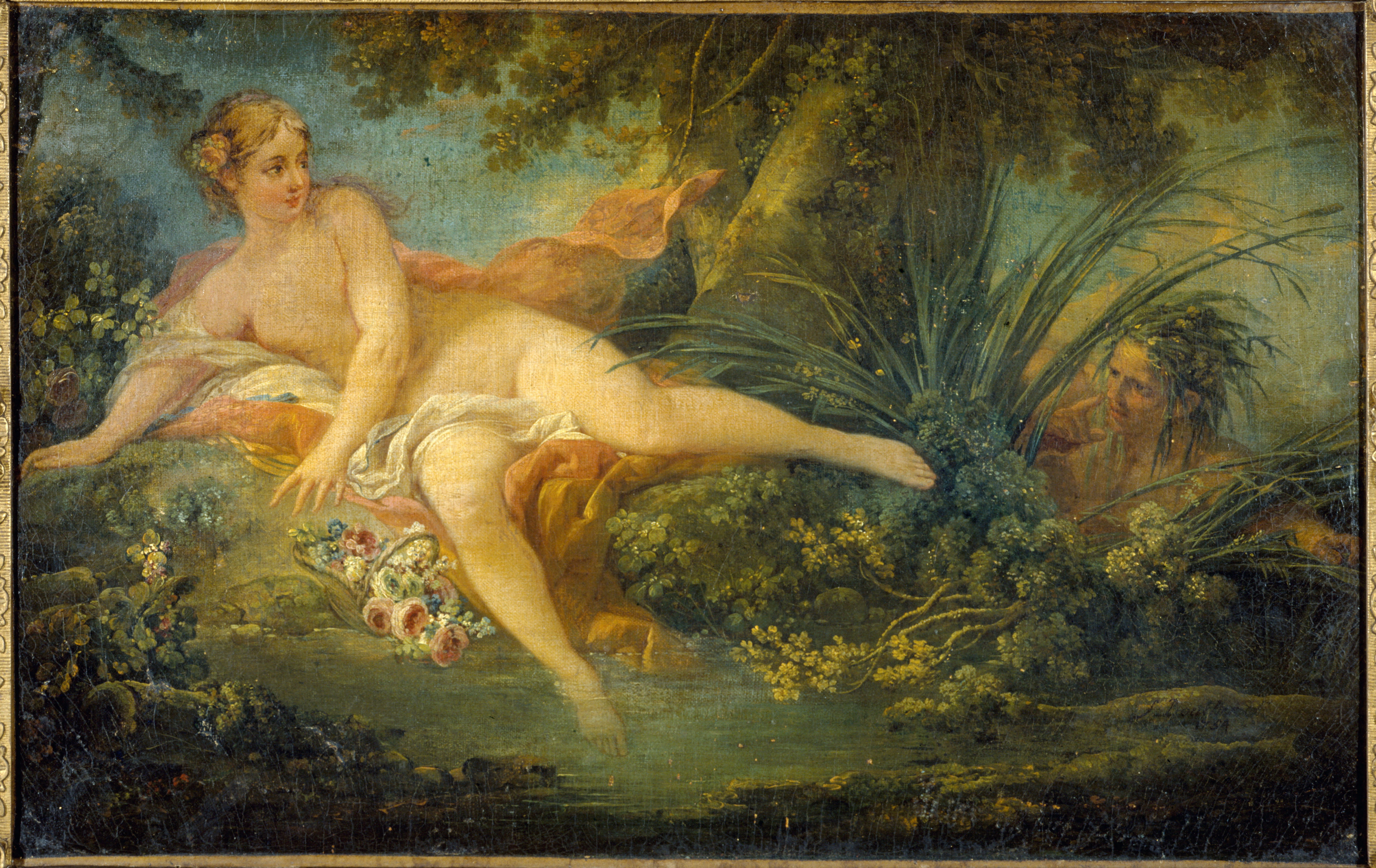 Anonyme, La Nymphe surprise, d'après Boucher