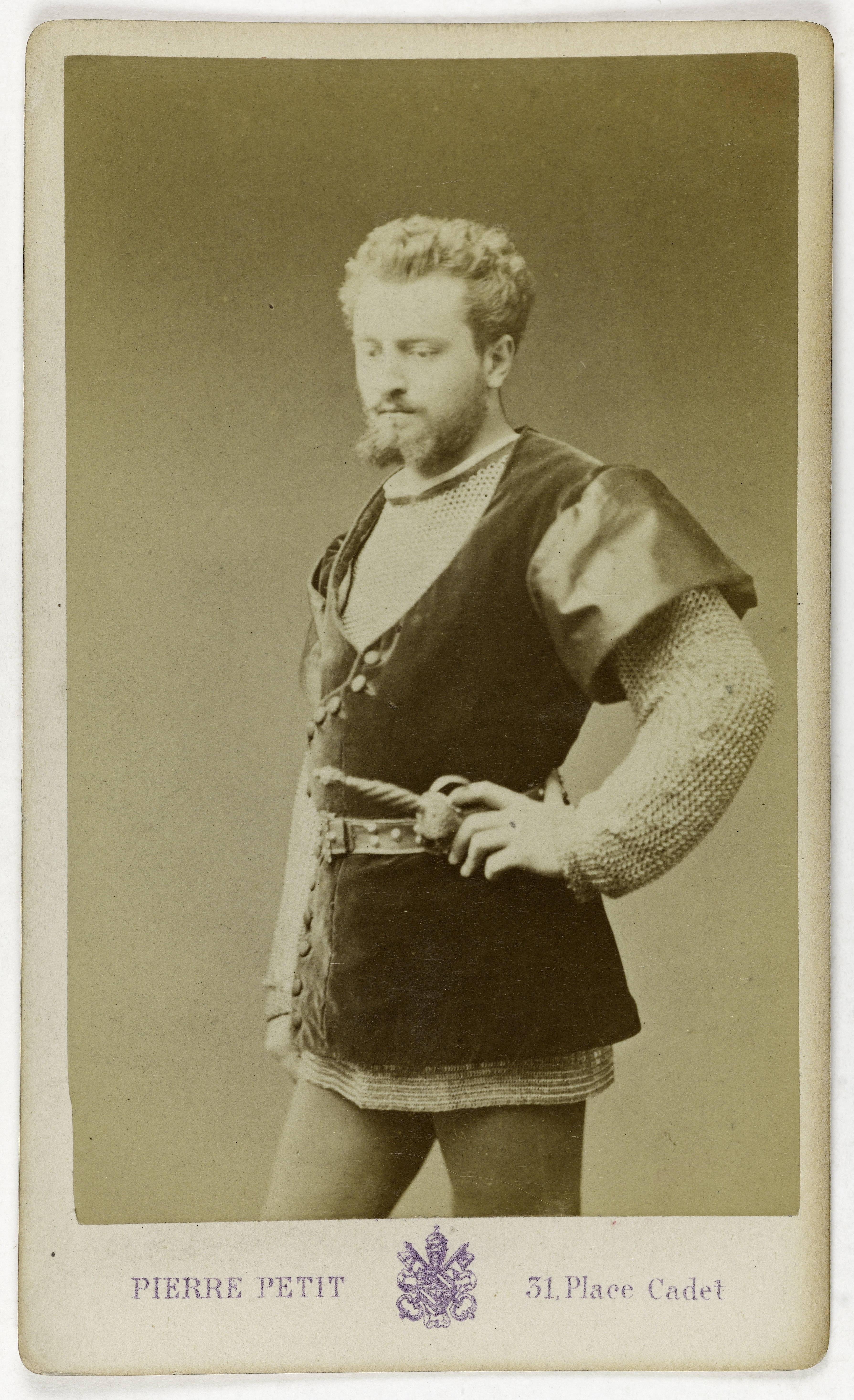 Pierre Petit, Portrait de Alphonse Jouan dit Morere, acteur en Belgique entre 1867 et 1869.