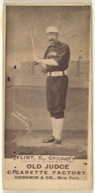 Goodwin & Company, Frank Sylvester "Silver" Flint, Catcher, Chicago, from the Old Judge series (N172) for Old Judge Cigarettes