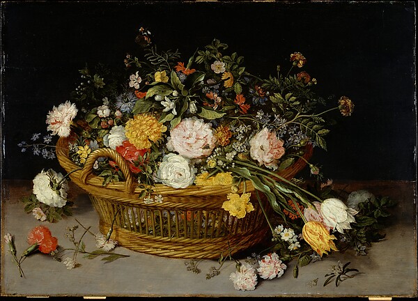 Jan Brueghel the Younger, A Basket of Flowers