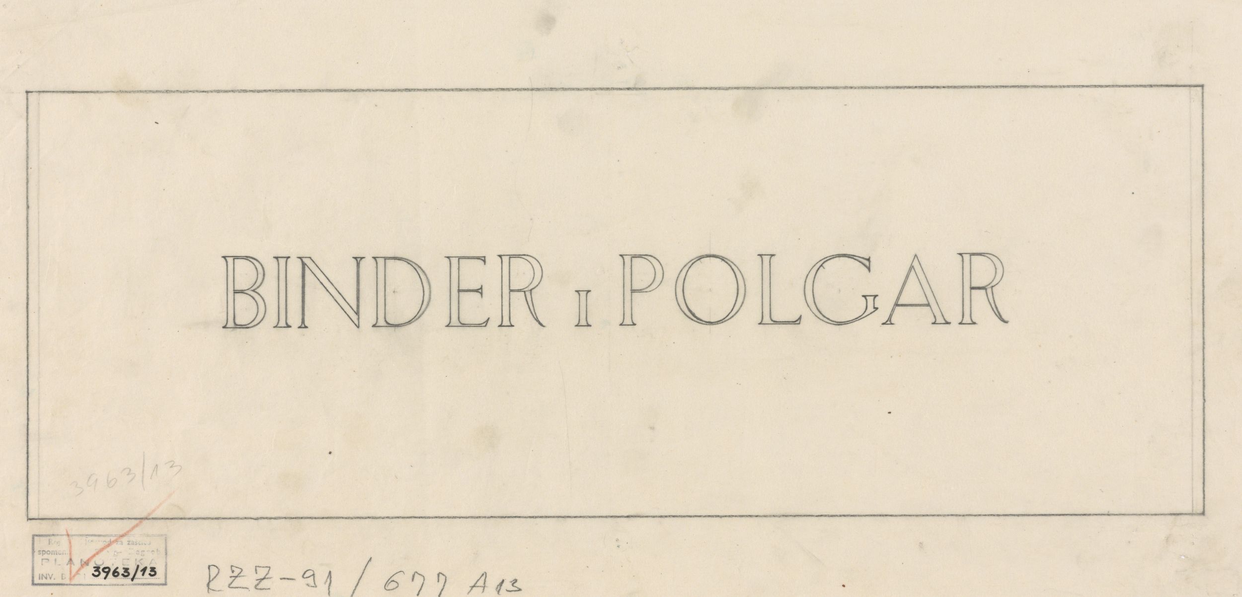 Viktor Kovačić, Natpis Binder i Polgar