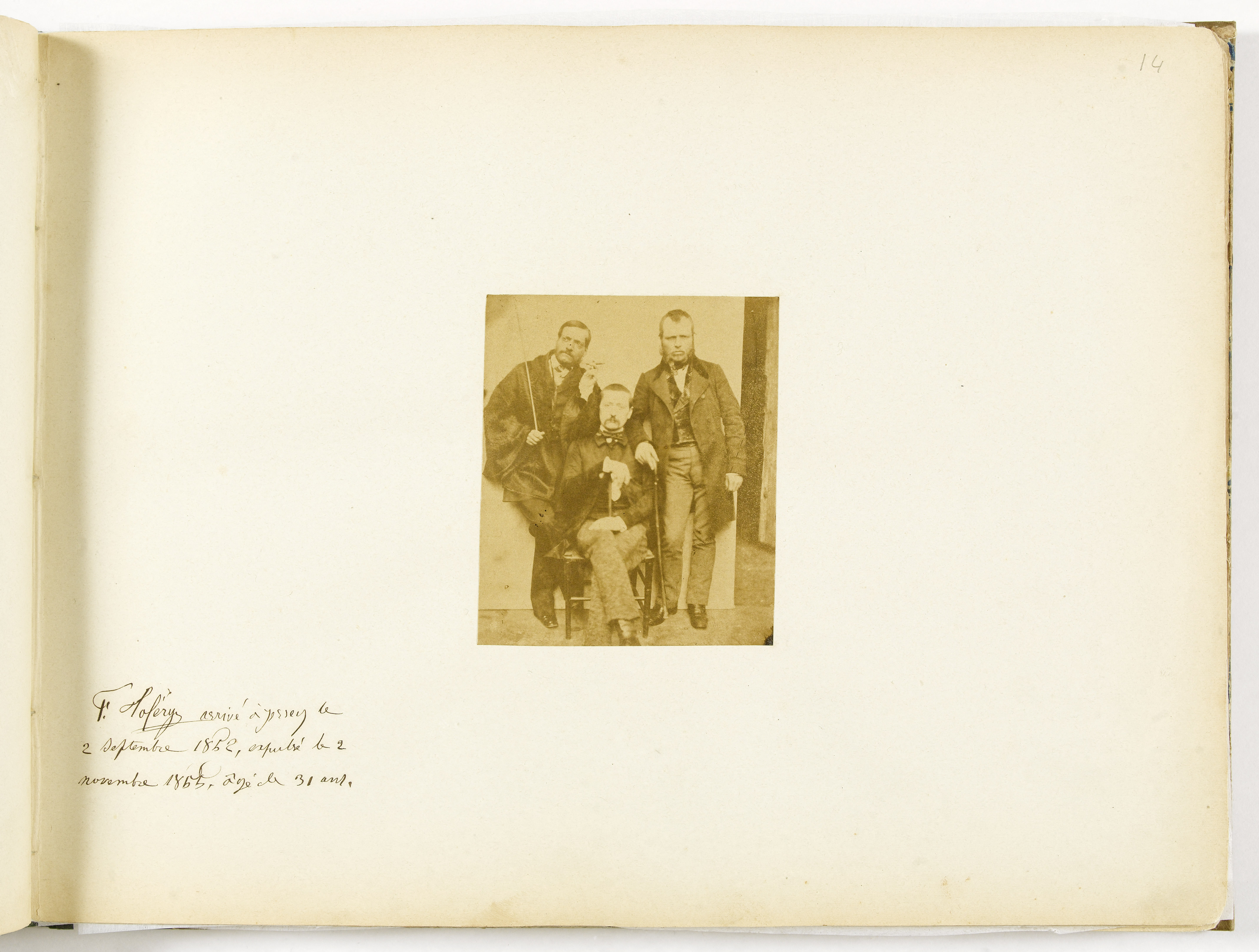 Anonyme, Album Asplet folio 14, groupe de proscrits