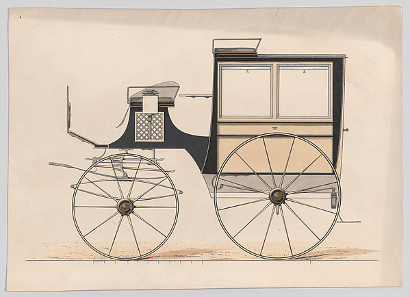 Anonymous, French, 19th century, Design for Open Bus or Private Omnibus