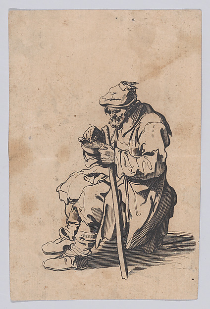 Anonymous, Reverse Copy of Le Gueux Assis et Mangeant (The Beggar Sitting and Eating), from Les Gueux suite appelée aussi Les Mendiants, Les Baroni, ou Les Barons (The Beggars, also called the Barons)