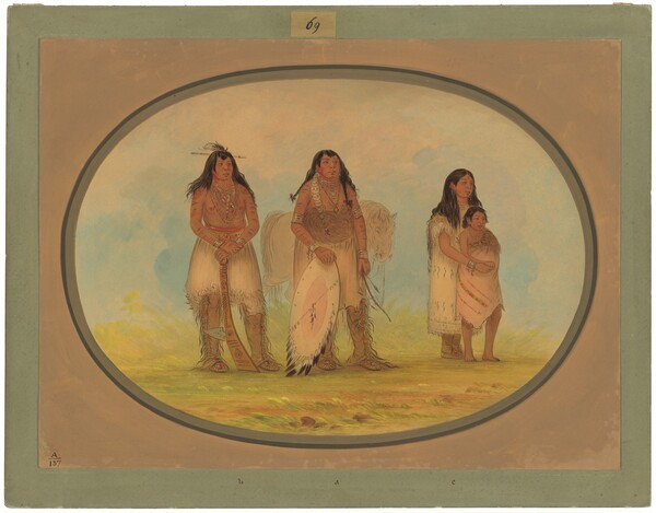 George Catlin, Four Kiowa Indians