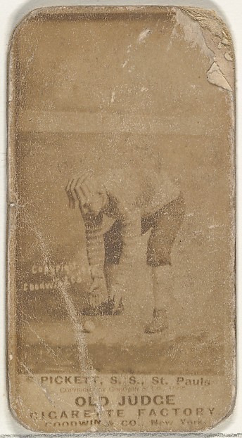 Goodwin & Company, John Thomas Pickett, Shortstop, St. Paul Apostles, from the Old Judge series (N172) for Old Judge Cigarettes