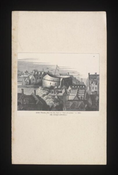 Unknown, Globe Theatre, after the fire, from a "View of London" in 1647