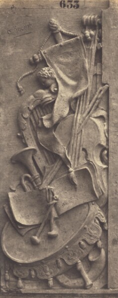 Édouard Baldus, [Trophy of Musical Instruments by Emile Knecht, Decoration of the Louvre, Paris]