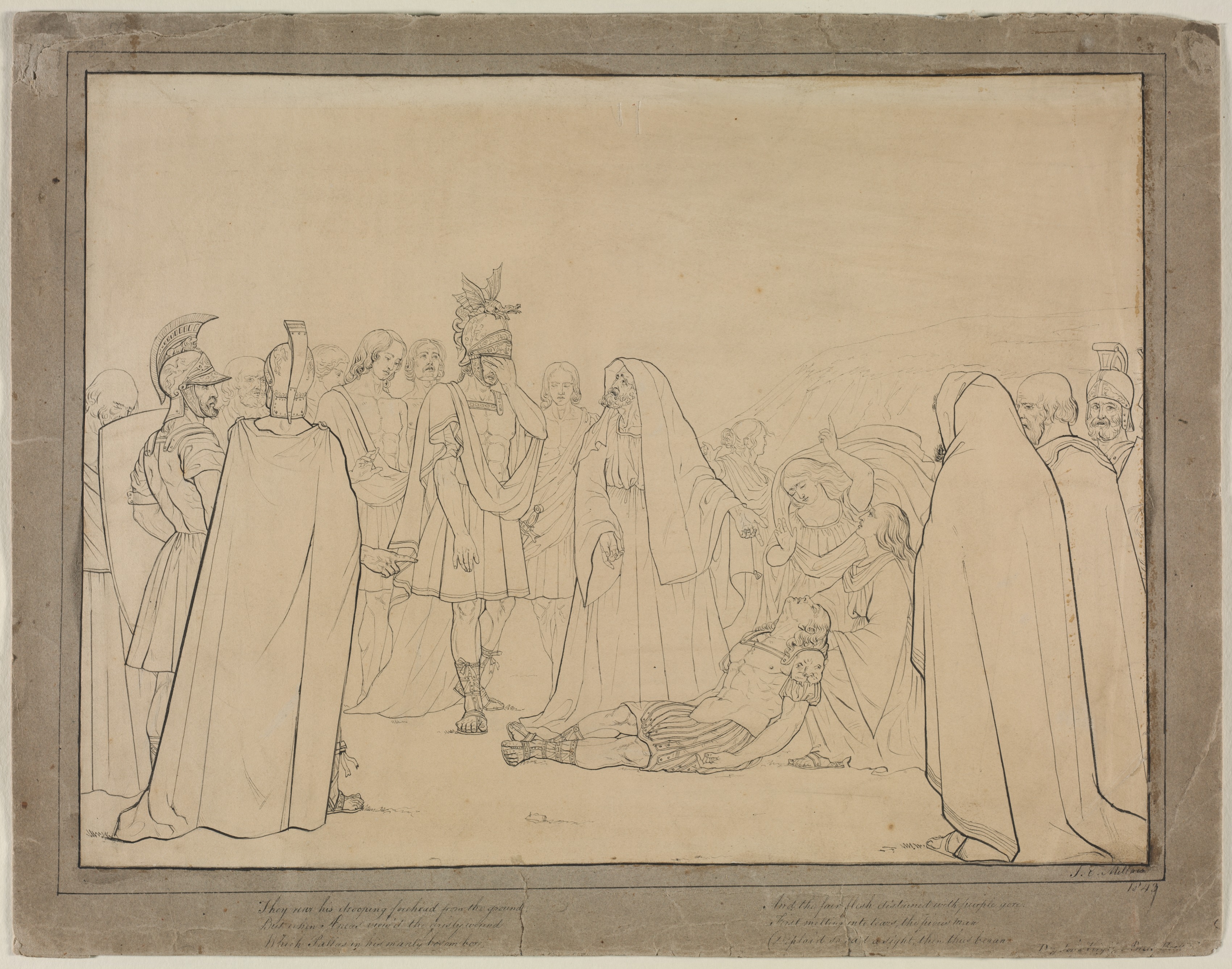 John Everett Millais, Aeneas Shown the Body of Pallas from Virgil's "Aeneid"