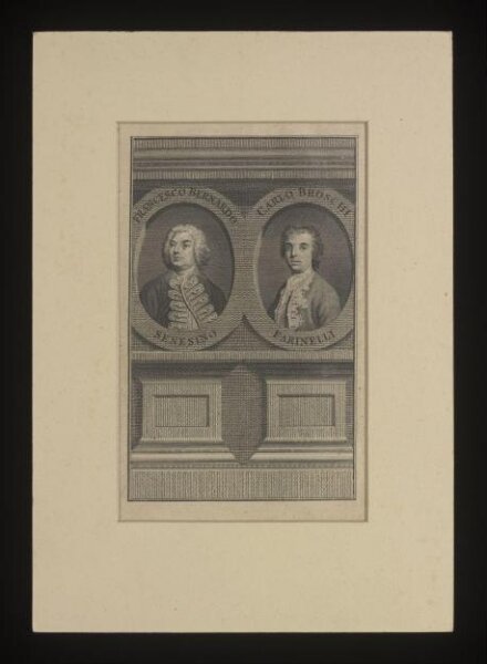 unknown, Francesco Bernardo (sic) Senesino and Carlo Broschi Farinelli