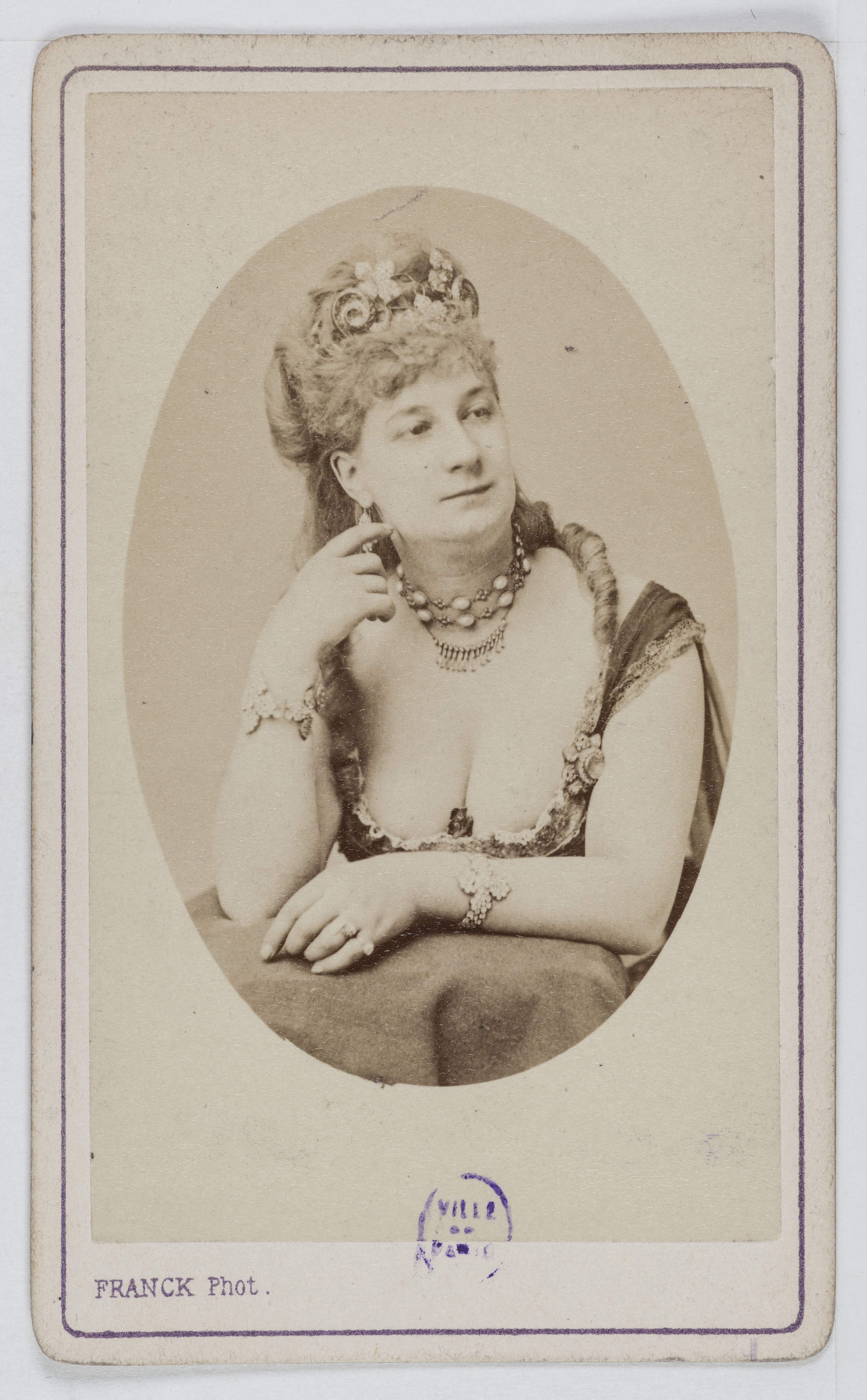 Franck, Portrait de Sylvana, actrice en 1872.