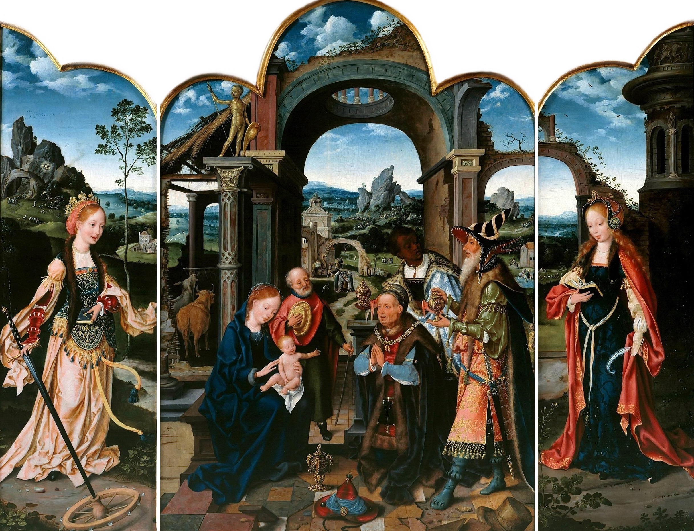 Joos van Cleve, Adoration of the Magi with Sigismund I of Poland.