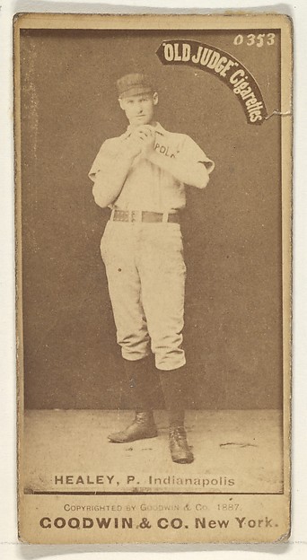 Goodwin & Company, Healey, Pitcher, Indianapolis, from the Old Judge series (N172) for Old Judge Cigarettes