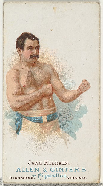 Allen & Ginter, Jake Kilrain, Pugilist, from World's Champions, Series 1 (N28) for Allen & Ginter Cigarettes