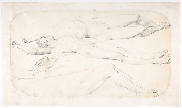 Jean Auguste Dominique Ingres, Studies for the Cadaver of Acron