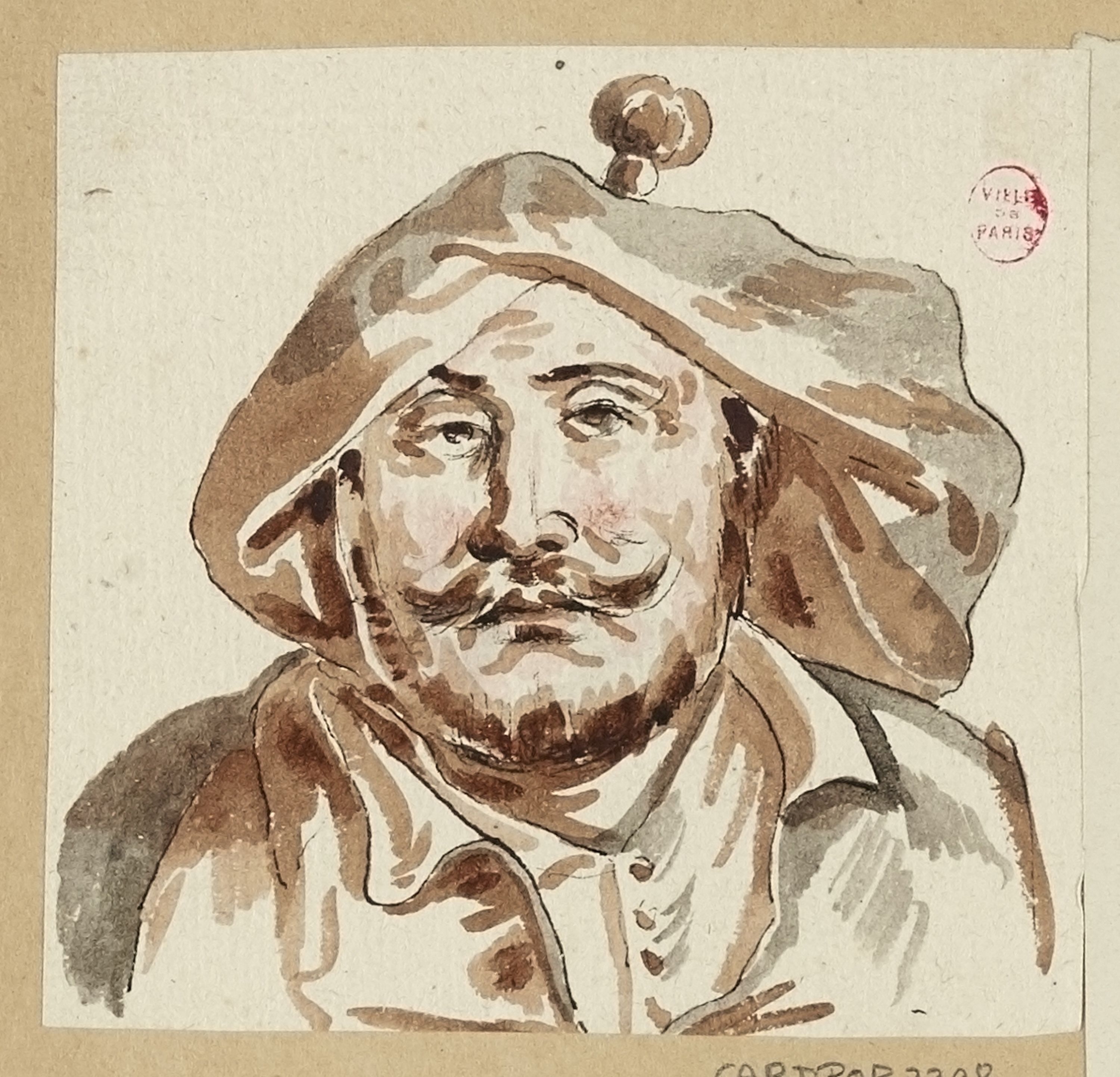 Anonyme, Portrait en buste de l'acteur Jodelet
