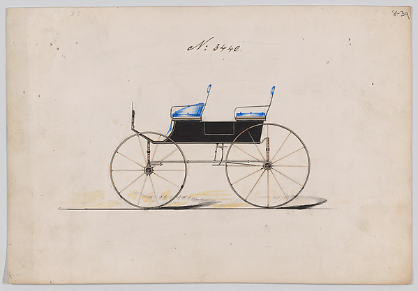 Brewster & Co., Design for 4 seat Phaeton, no top, no. 3440