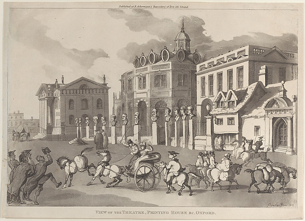 Thomas Rowlandson, View of the Theatre, Printing House &c. Oxford