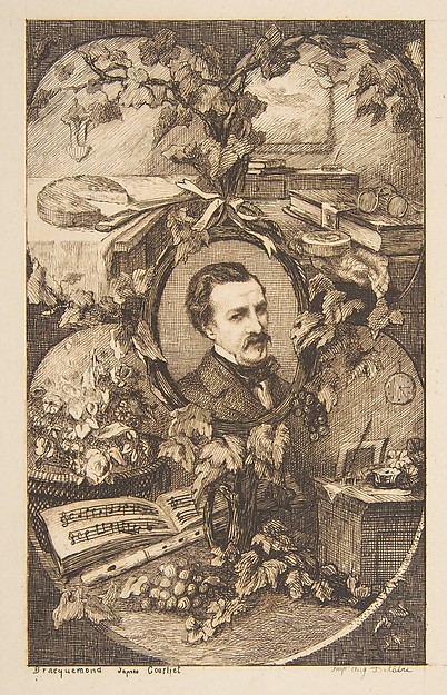Félix Bracquemond, Frontispiece for Champfleury's "Les Amis de la Nature"