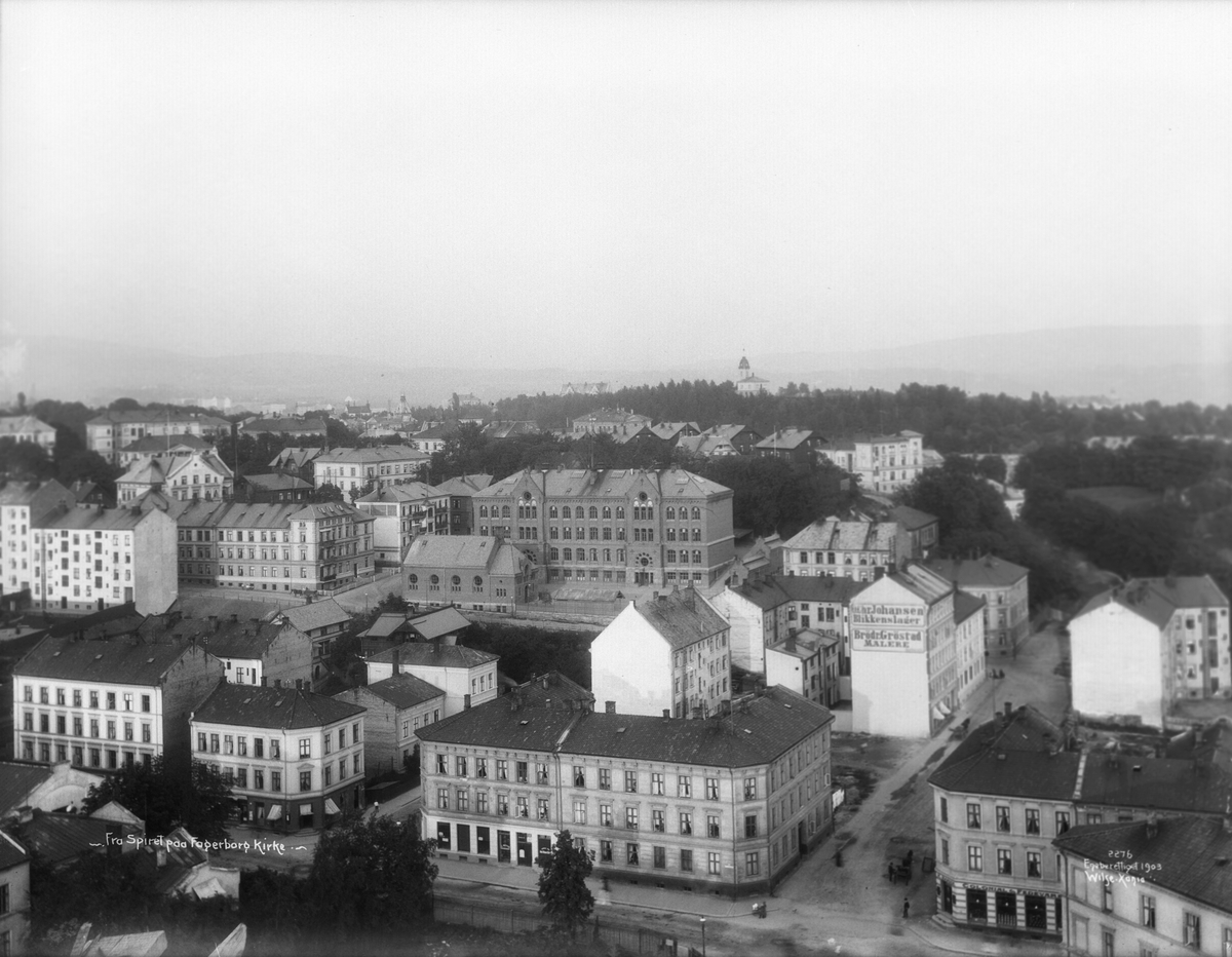 Anders Beer Wilse, Prot: Oversigt fra Fagerborg Kirkespir imot Bolteløkken og Prot: St. Haugen 22. Aug. 1903