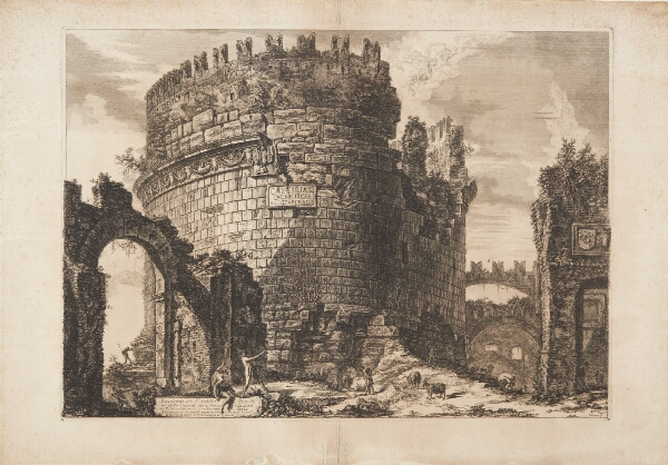Giovanni Battista Piranesi, Caecilia Metella's grav på Via Appia udenfor Rom
